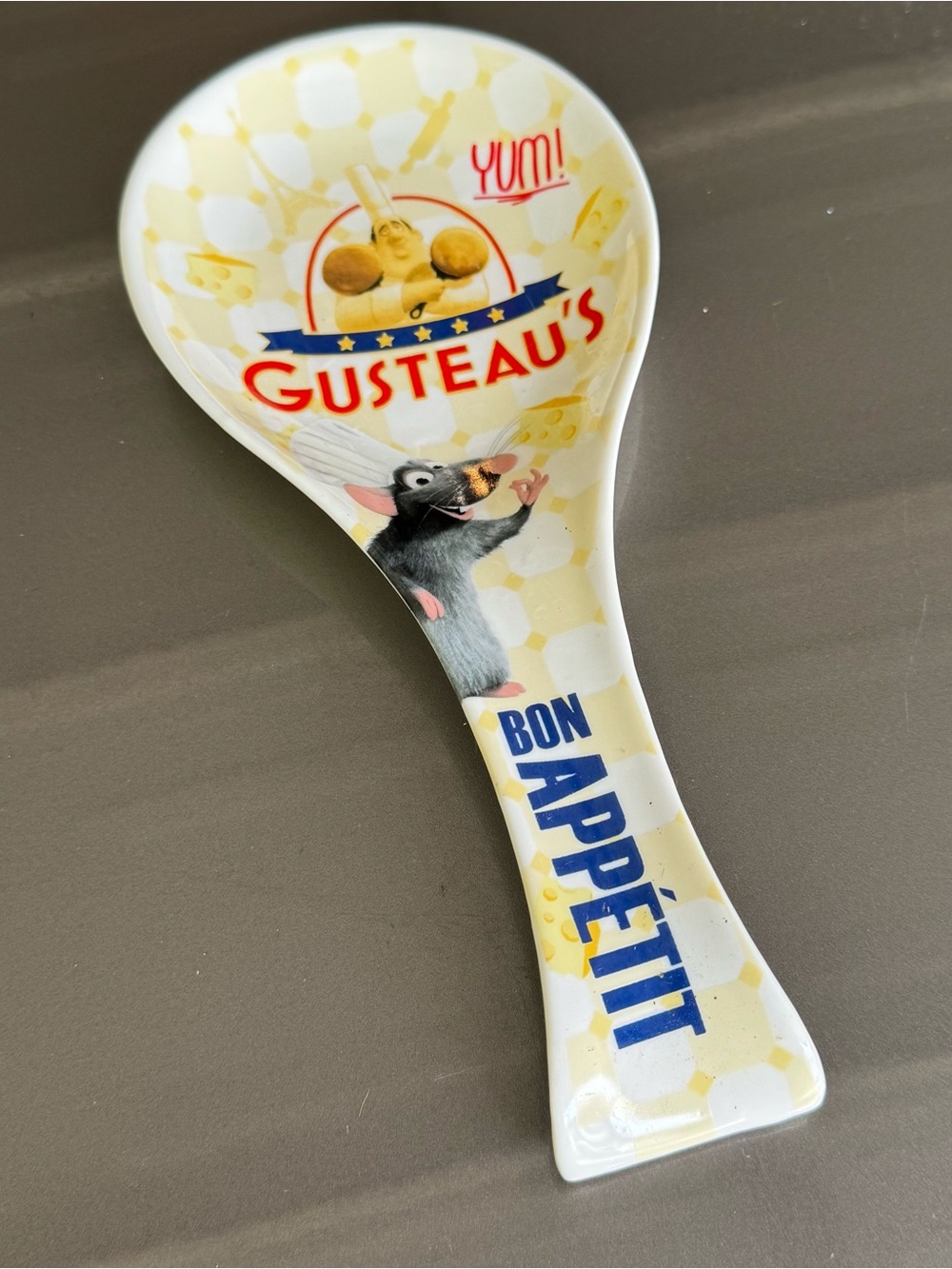 Pixar - Ratatouille Ceramic Spoon Rest Featuring Gusteau’s and Remy